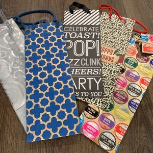 Wine gift bags set of 6
